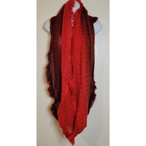 Red ombre scarf. One size. Like brand new.